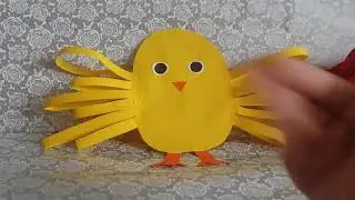 DIY  развивающие поделки  для детей из бумаги Цыпленок 