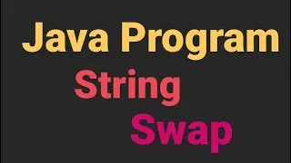 String swap program in java, swap program  in java #java #javaprogramming #codersandy#trending