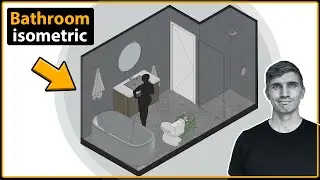 ArchiCAD Tutorial: Bathroom isometric - 1 min