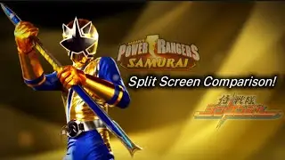 Power Rangers Samurai: Gold Ranger Debut (Split-Screen Comparison)