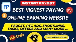 Highest Paying Earning Site| New Online Earning Website| Complete Tasks, Ptc Ads, Shortlinks, Facuet