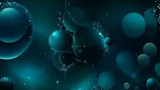 Blue Bubble Loops - background effect - template - screensaver