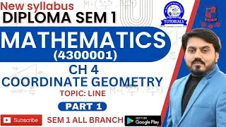 COORDINATE GEOMETRY FOR DIPLOMA SEM 1  MATHEMATICS ||  CHAPTER 4 ||  PART 1 || 