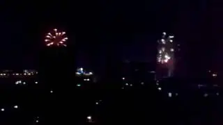 New year 2017 Manila  fireworks panoramic