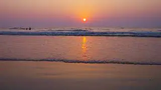 Индия,Гоа, Аравийское море пляж Варка. Закат.
