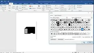 How to insert sd card symbol in word