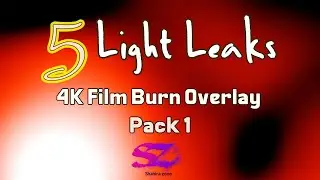 Professional 5 Light Leaks | 4K Film Burn Overlay | Pack 1 | Copyright Free
