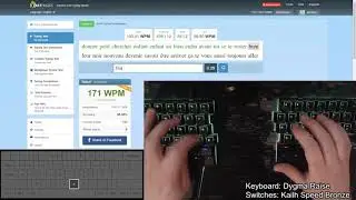 Dygma Raise - Fast Typing (10FF) - 185 WPM (French) - Day 198