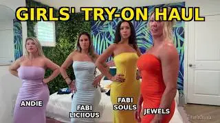 Bikini & Dress Try-On Haul with My Girlfriends | Andie, Fabi & Fabi