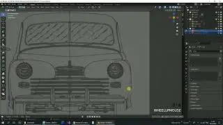 Blender 3d. Моделирование Автомобиля М20. Крыло. Сырой ролик без звука.
