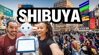 A day in SHIBUYA, TOKYO (robot cafe, shibuya crossing)🇯🇵