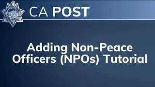 Training Manager Tutorial: Add NPO Portal Users
