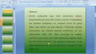 IEEE 2016 VLSI HYBRID LUTMULTIPLEXER FPGA LOGIC ARCHITECTURES