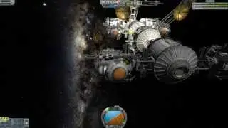 KSP - серия 013 (орбитальная станция)  катер стыковка к станции