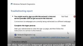 You might need to sign up with this network's Internet service provider (ISP) to get access to the..
