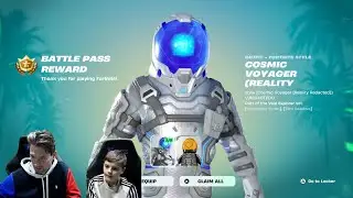 Me & My Kid Reaction Unlocking NEW Season Fortnite Battle Pass TIER 100 Skin COSMIC VOYAGER