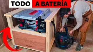 ✅ WORK TABLE with TABLE SAW and WHEELS
