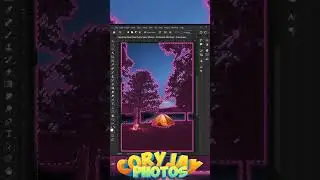 ADD MOON BEHIND TREES IN 