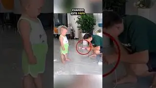 La reacción sorprendente del niño tras la descarga de su papá 🥹