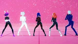 【MMD Miraculous】Bla Bla Bla (Akumatized Heroes and Hawk Moth)【60fps】