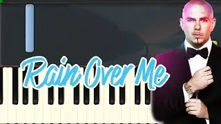 🎹 pitbull - rain over me (Piano Tutorial Synthesia)❤️♫