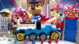 Paw Patrol Rescue Trucks Review | Mighty Movie | Rescue Wheels | Jungle Pups | Marshall ASMR