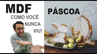 Coelho de Páscoa de mdf  e arame #easterdecoration #pascoa #cristianalves #diyeaster #diypascoa