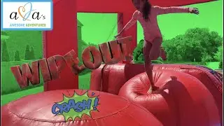 Ultimate WIPEOUT CHALLENGE!! Part 2 of our Awesome Backyard Inflatable Party!