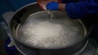 SWECO Vibro-Energy Round Separator Screening Ground Chickpea Byproduct