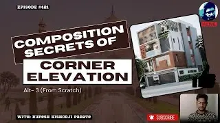 Composition secrets of corner Elevation- Alt 3 | AutoCAD | How to design elevation? | Rupesh range