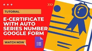 Cara Buat Sijil Digital E-Sijil (e-cert) Guna Google Form Dengan Nombor Siri