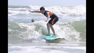 Father and Son Surfing Lesson Daytona Beach Shores 3-31-26