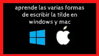 TE REVELO VARIAS FORMAS DE PONER LA TILDE A UNA LETRA en Windows y Mac ✅