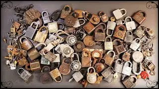Vintage Lock Collection 60 + Locks & some Old Keys Too :]
