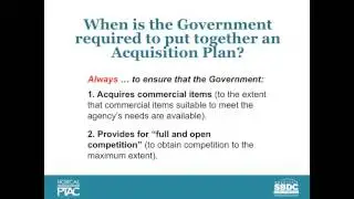 Part 2: How The Government Plans Its Contracts