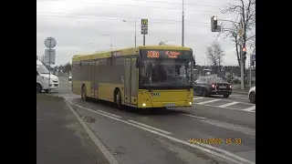 Минск, поездка на автобусе МАЗ-203.115, рег.№ АТ 7647-7, марш.108д (12.11.2022)
