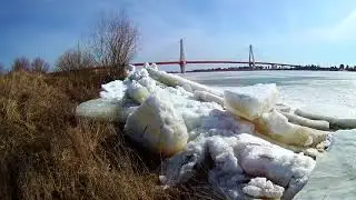 Ледоход в Муроме 2018. Река Ока. 10 апреля 2018.