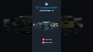 3D Carousel Slider using Swiper JS. ||• 