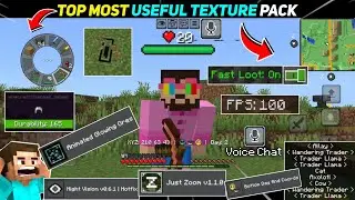 Top 16 Most useful TEXTURE PACK for Minecraft Pocket Edition!!!