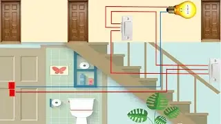 SIMULATION Two way switch connection ON/ OFF first floor and second floor