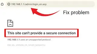 Fix Problem /192.168.1.1 page isn