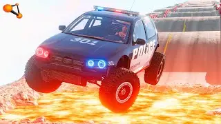 Wave Road Against Vehicles #34 - BeamNG drive