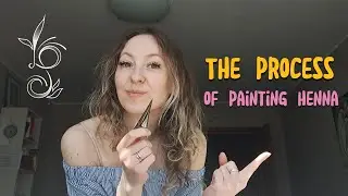 The process of painting henna