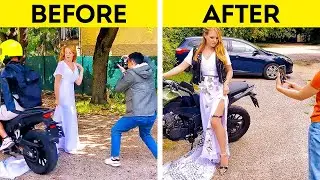 Oh no, he ruined her dress! Extreme outfit transformations
