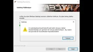 SABOTAJ OYUN | .cab kabin dosyası dijital imza sorunu çözümü!!