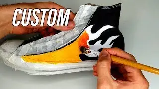 Customização de Tênis Preto Converse All Star Chuck Taylor