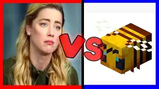 Amber Heard VS Minecraft Bee | Battle Of The Century