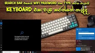 Can't Type in Windows 10 Search Bar and Wifi Password Tab | Keyboard Not Working in Windows 10 - VNW