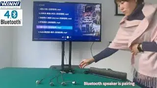 Media player connected with a Bluetooth earphone to play music