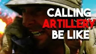 Calling artillery on a strong enemy position.